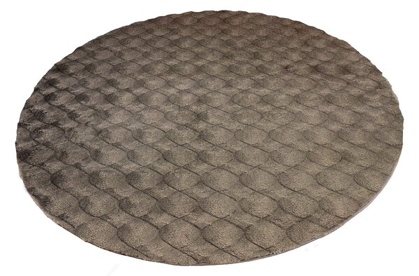 Obsession, Kusový koberec Diamond Cut 800 Grey kruh, 120x120 (průměr) kruh, šedá, ložnice