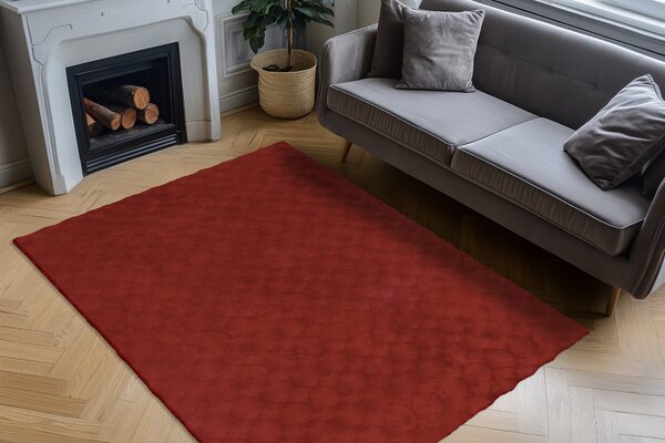 Obsession, Kusový koberec Diamond Cut 800 Red, 80x150, červená, ložnice