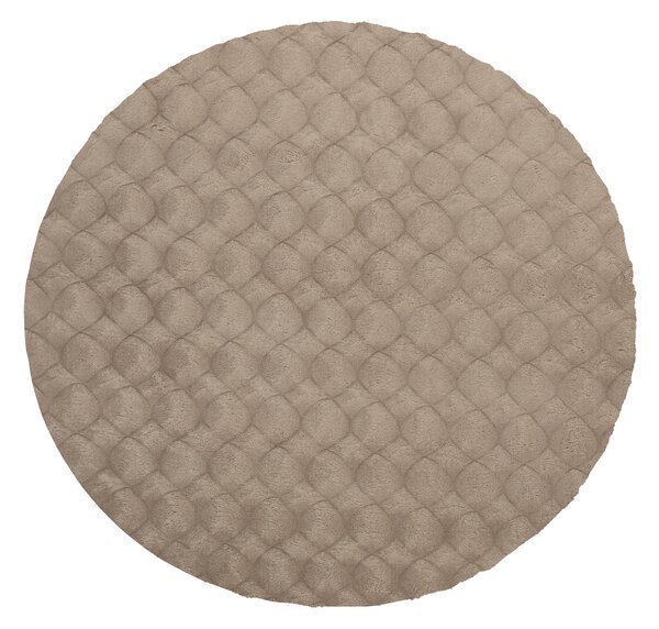 Obsession, Kusový koberec Diamond Cut 800 Taupe kruh, 120x120 (průměr) kruh, hnědá, ložnice