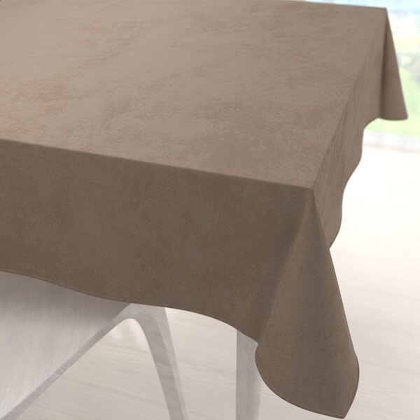 Biante Velký sametový čtvercový ubrus Velvet Premium SVP-005 Světle hnědý 180x180 cm