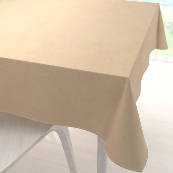 Biante Velký sametový čtvercový ubrus Velvet Premium SVP-006 Pískově béžový 160x160 cm