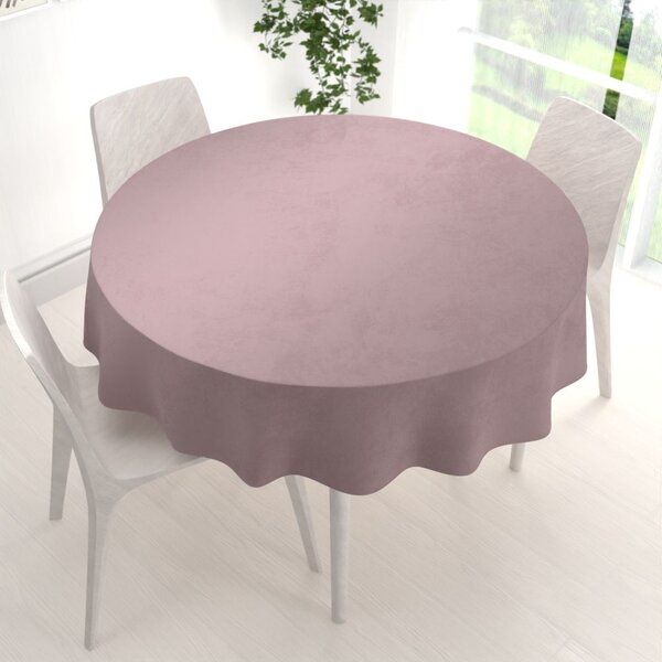 Biante Velký sametový kulatý ubrus Velvet Premium SVP-002 Starorůžový Ø 150 cm