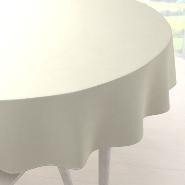 Biante Sametový kulatý ubrus Velvet Premium SVP-003 Smetanový Ø 100 cm