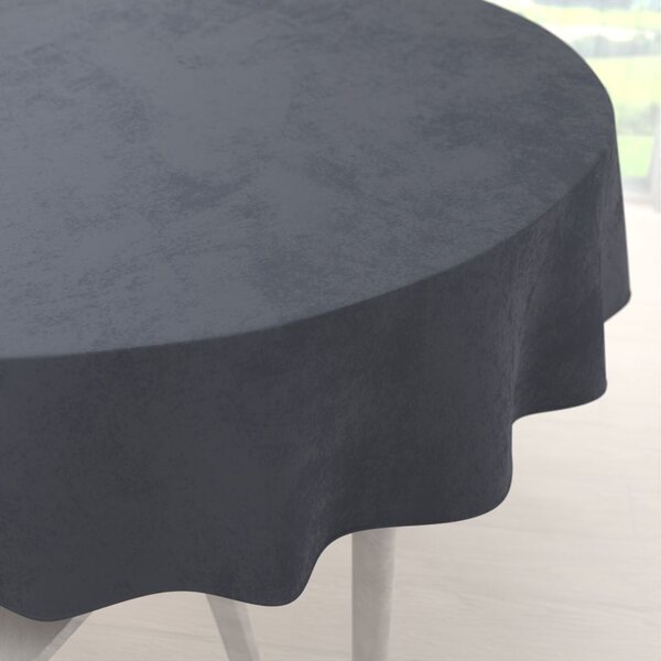 Biante Velký sametový kulatý ubrus Velvet Premium SVP-004 Antracitově šedý Ø 220 cm