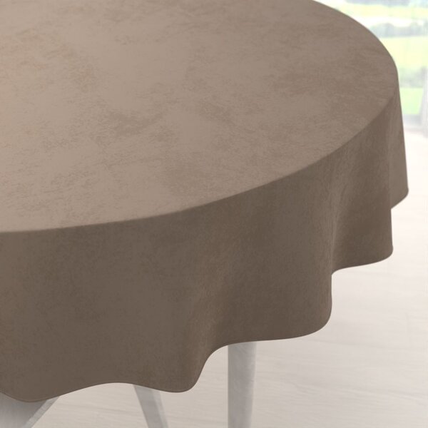 Biante Sametový kulatý ubrus Velvet Premium SVP-005 Světle hnědý Ø 110 cm