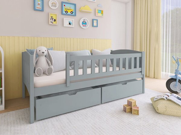 Dětská postel se zásuvkami Jerasti 90, Barva: šedá Mirjan24 5903211275548