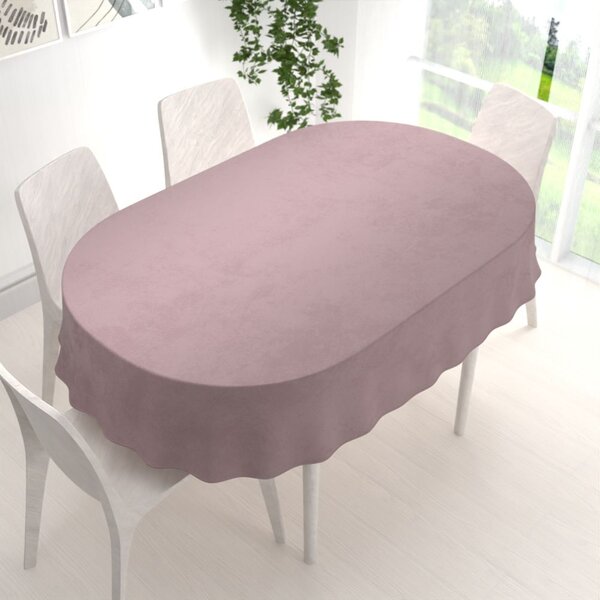 Biante Sametový oválný ubrus Velvet Premium SVP-002 Starorůžový 100x140 cm