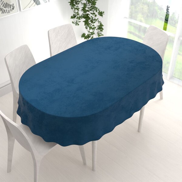Biante Sametový oválný ubrus Velvet Premium SVP-001 Petrolejově modrý 100x140 cm