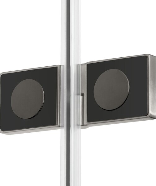New Trendy New Soleo Gunmetal Brushed sprchové dveře 80 cm skládací grafitová kartáčovaný/průhledné sklo D-0541A