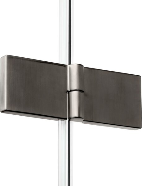 New Trendy New Soleo Gunmetal Brushed sprchové dveře 80 cm skládací grafitová kartáčovaný/průhledné sklo D-0541A