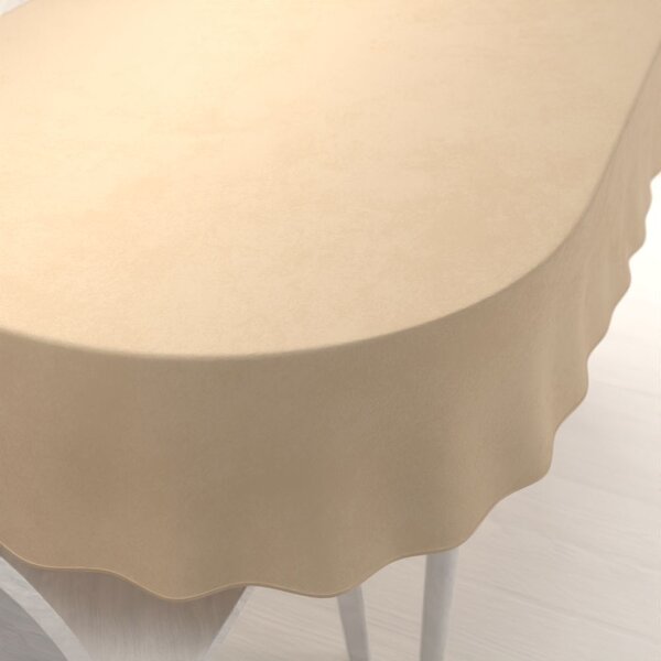 Biante Sametový oválný ubrus Velvet Premium SVP-006 Pískově béžový 100x140 cm