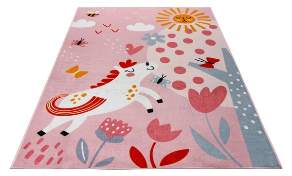 Obsession, Dětský kusový koberec Magic Kids ML 101 Flho, 115 x160, růžová, dětský pokoj