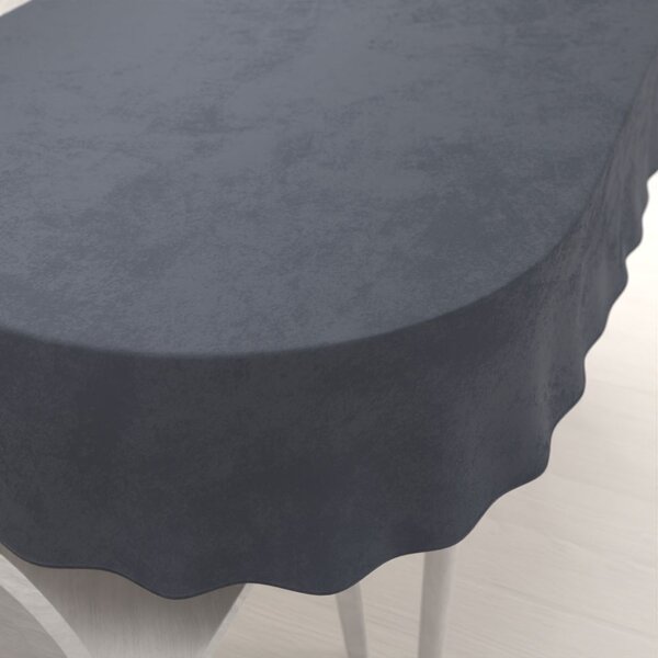 Biante Sametový oválný ubrus Velvet Premium SVP-004 Antracitově šedý 100x140 cm