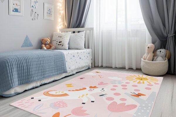 Obsession, Dětský kusový koberec Magic Kids ML 101 Flho, 115 x160, růžová, dětský pokoj