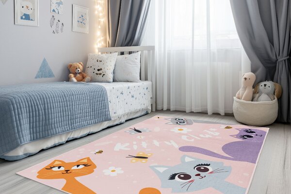 Obsession, Dětský kusový koberec Magic Kids ML 104 Kicl, 115 x160, růžová, dětský pokoj