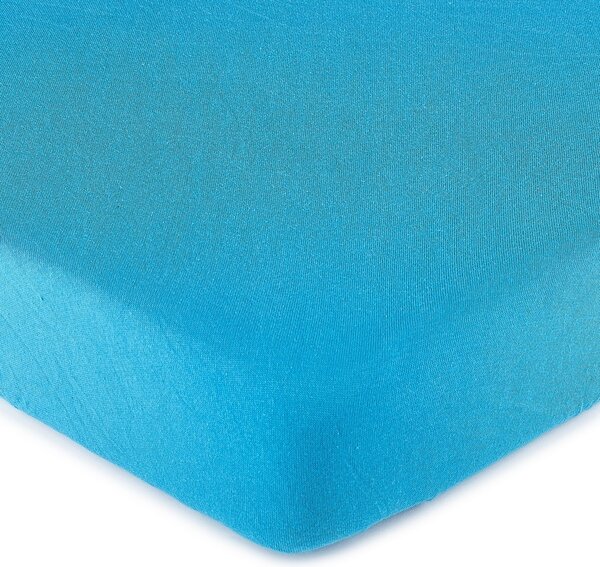 Jersey prostěradlo modrá, 60 x 120 cm