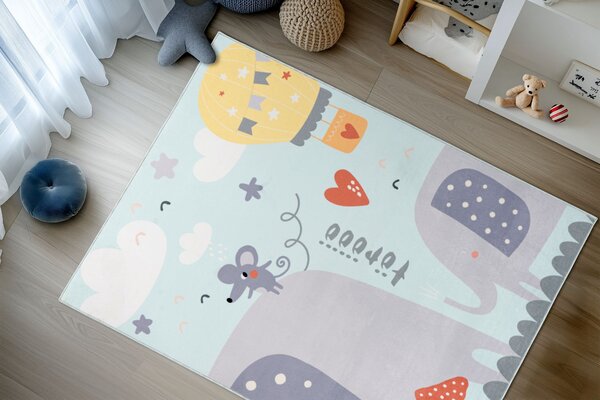 Obsession, Dětský kusový koberec Magic Kids ML 105 Cuel, 115 x160, modrá, dětský pokoj