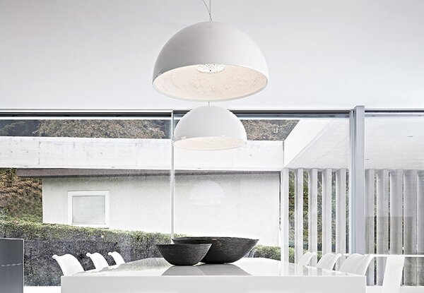 Flos F0001047 Skygarden S1, matně hnědé závěsné svítidlo s vnitřním štukem, 1x105W E27, prům. 60cm