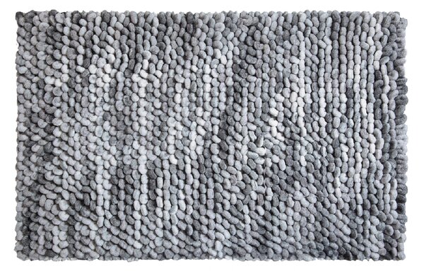 LineaDue PUNTO - Koupelnová předložka stříbrná šedá Rozměr: 70x120 cm