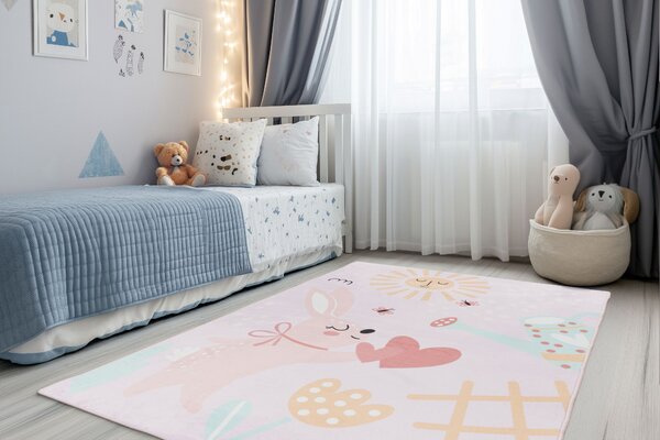 Obsession, Dětský kusový koberec Magic Kids ML 106 Lora, 115 x160, růžová, dětský pokoj