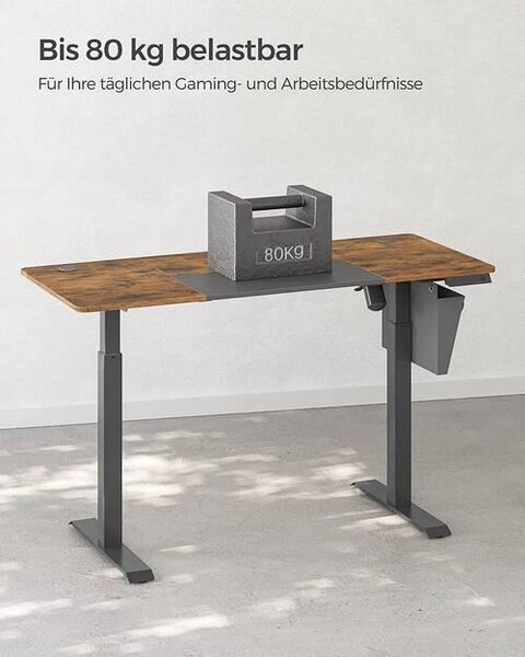 PC STŮL, hnědá, černá, 140/60/72-120 cm Boxxx - Online Only psací stoly, Online Only