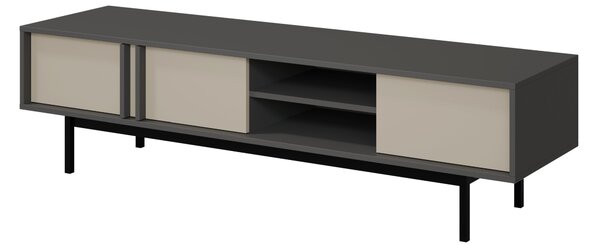 TV stolek/skříňka Alsento 9 (antracit + světle béžová)