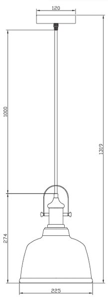 GTV Muscari II závěsné svítidlo 1x40 W černá OS-MUSC2-II-10-DEC