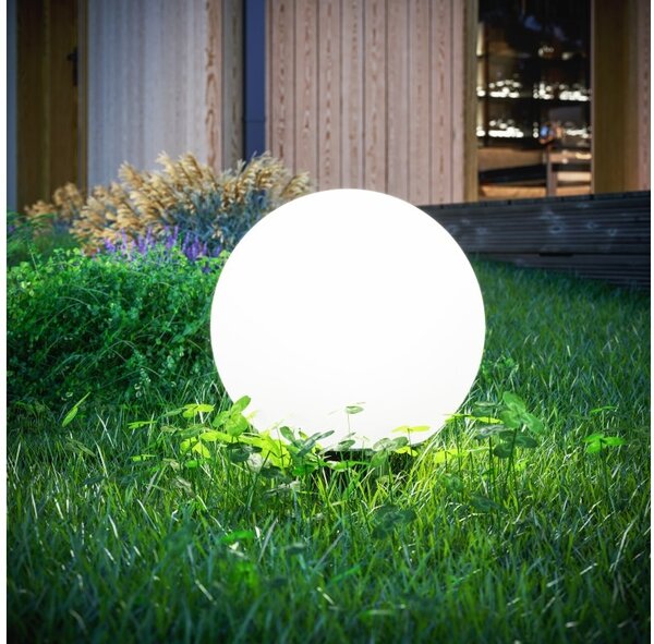 GTV Marmo venkovní stojací lampa 1x20 W bílá-šedá OS-MARMO25-00