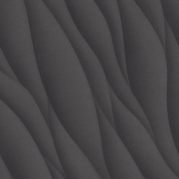 Strukturovaná vliesová tapeta tmavě šedá, vlnky, AF24534, Affinity, Decoprint