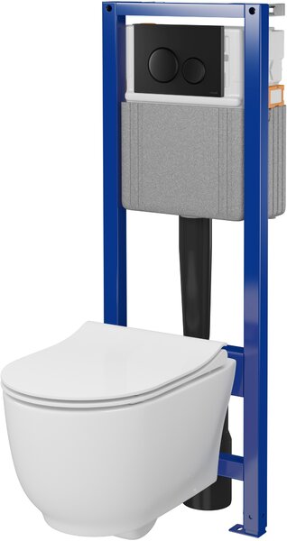 Cersanit Luna wc souprava s mísou, sedátkem a tlačítkem S4028-002