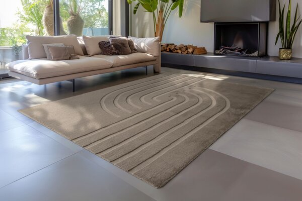 Obsession, Kusový koberec Zen Deluxe 700 Taupe, 80x150, hnědá, ložnice