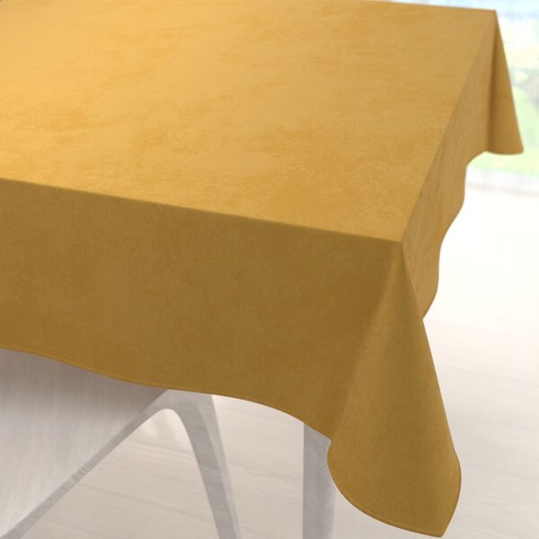 Biante Sametový čtvercový ubrus Velvet Premium SVP-009 Hořčicový 120x120 cm