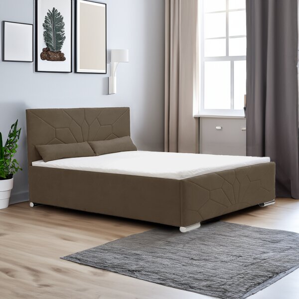 Čalouněná postel s úložným prostorem SOLO 120x200 cm Hnědý