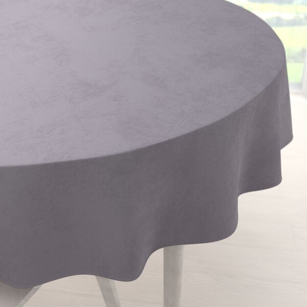Biante Sametový kulatý ubrus Velvet Premium SVP-013 Šedý Ø 120 cm