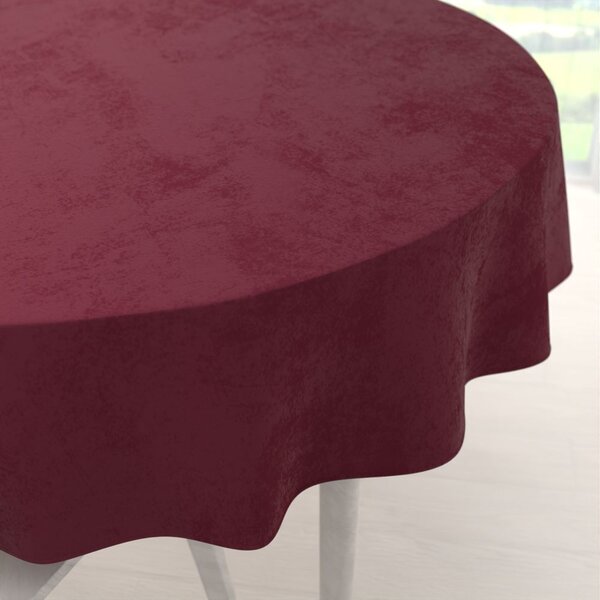 Biante Sametový kulatý ubrus Velvet Premium SVP-010 Tmavě vínový Ø 110 cm