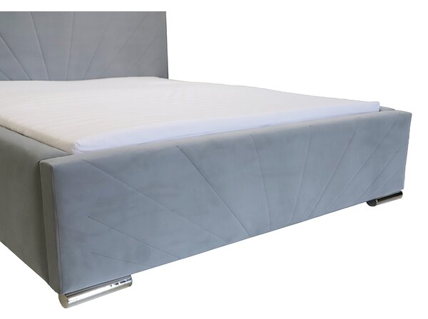Čalouněná postel s úložným prostorem a matrací LEKS Černý 120x200 cm