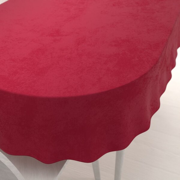 Biante Sametový oválný ubrus Velvet Premium SVP-007 Malinově červený 100x160 cm