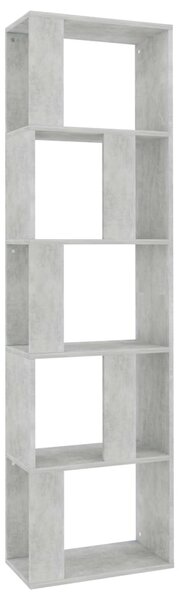 Knihovna/zástěna - betonově šedá | 45x24x159 cm