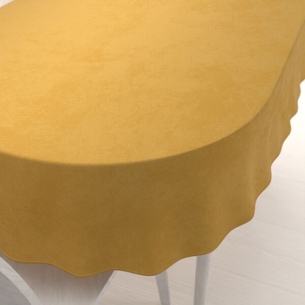 Biante Sametový oválný ubrus Velvet Premium SVP-009 Hořčicový 100x140 cm