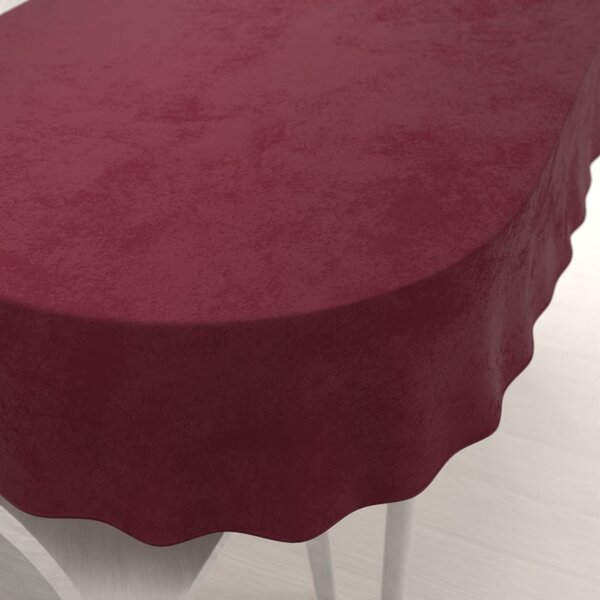 Biante Sametový oválný ubrus Velvet Premium SVP-010 Tmavě vínový 120x200 cm
