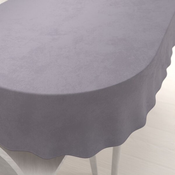 Biante Sametový oválný ubrus Velvet Premium SVP-013 Šedý 100x140 cm