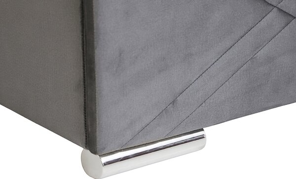 Čalouněná postel s kontejnerem a matrací CRIS šeřík 160 x 200 cm