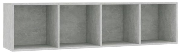 Knihovna/TV skříňka - betonově šedá | 143x30x36 cm