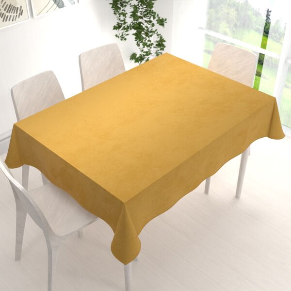 Biante Sametový obdélníkový ubrus Velvet Premium SVP-009 Hořčicový 80x120 cm