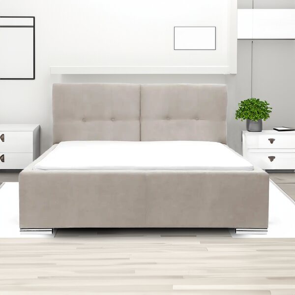Čalouněná postel s úložným prostorem FELIX 120x200 cm Béžový