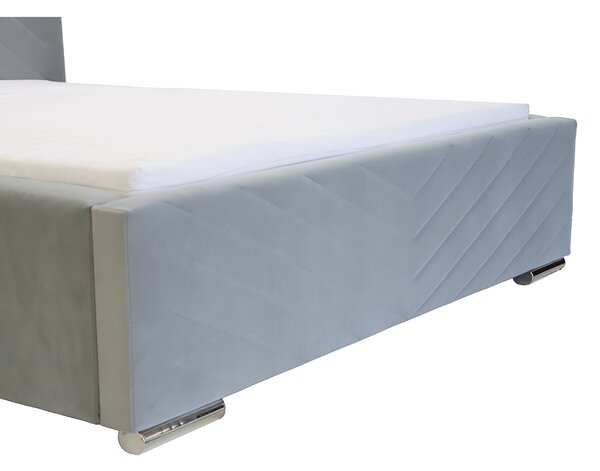 Čalouněná postel s úložným prostorem a matrací KOOL 120x200 cm Béžový