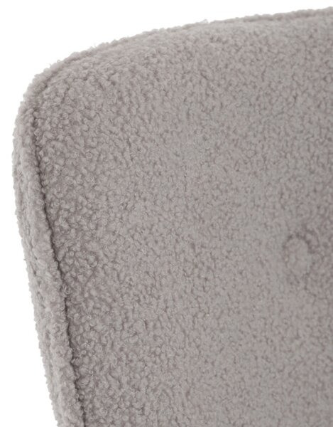 Křeslo šedé bouclé s podnožkou AK-319 GREY2
