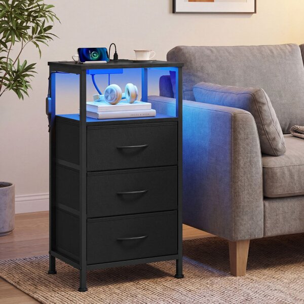 Sada 2 nočních stolků s LED osvětlením LGSB35203B102