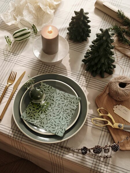 Broste Copenhagen Papírové ubrousky Mistletoe - Green BC185