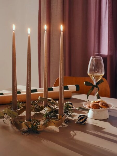 Broste Copenhagen Adventní svícen Halo - Brass BC188